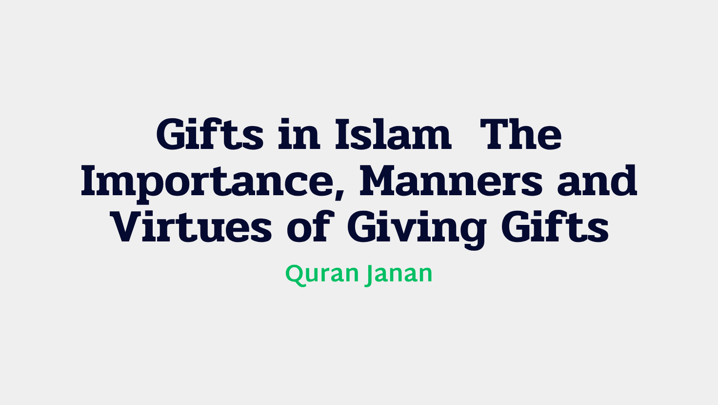 Gifts in Islam